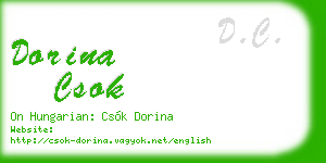 dorina csok business card